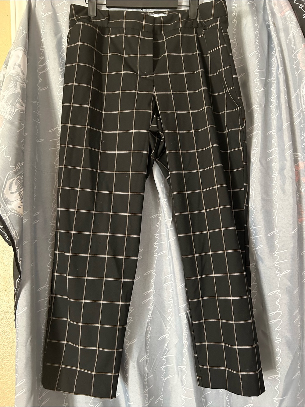 WoMen's Liz Claiborne Emma Black Windowpane Dress Pants